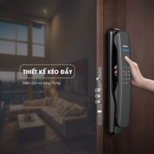 Ổ khóa cửa gỗ phòng ngủ nên chọn loại nào tốt nhất Khóa điện tử PHILIPS DDL702E-5HWS
