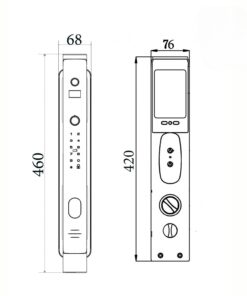 Khóa điện tử cửa gỗ DEMAX SL868