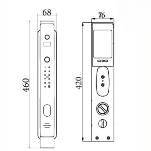 Khóa điện tử cửa gỗ DEMAX SL868 Khóa điện tử cửa gỗ DEMAX SL868