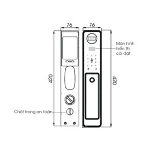 Khóa điện tử cửa gỗ DEMAX SL912 MG Khóa điện tử cửa gỗ DEMAX SL912 MG