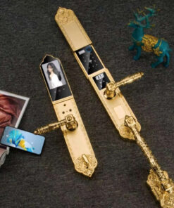 Khóa cửa vân tay tân cổ điển HYUNDAI HY-SLC8818 Gold