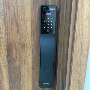 Khóa vân tay cửa gỗ tự động Hyundai HY-SLA807F Black Face ID