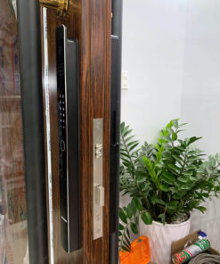 Khóa vân tay cửa nhôm tự động, chống nước Hyundai HY-SLS005F Black Face ID