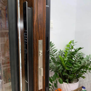 Khóa vân tay cửa nhôm tự động, chống nước Hyundai HY-SLS005F Black Face ID