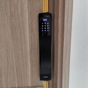 Khóa vân tay cửa gỗ tự động Hyundai HY-SLA807F Black Face ID