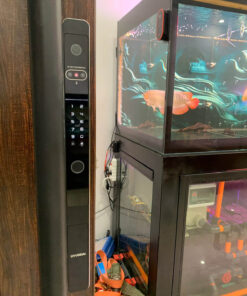 Khóa vân tay cửa nhôm tự động, chống nước Hyundai HY-SLS005F Black Face ID