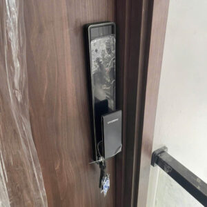 Khóa vân tay cửa gỗ tự động Hyundai HY-SLA909F Black Face ID