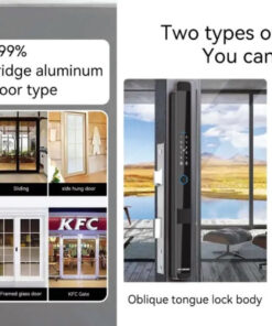 Khóa vân tay cửa nhôm tự động, chống nước Hyundai HY-SLS005 Black