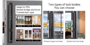 Khóa vân tay cửa nhôm tự động, chống nước Hyundai HY-SLS005 Black