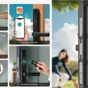 Khóa vân tay cửa nhôm tay gạt, chống nước Hyundai HY-SLS003