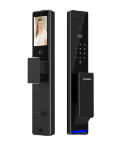 Khóa vân tay cửa gỗ tự động Hyundai HY-SLA909F Black Face ID