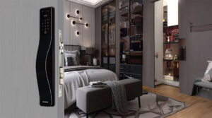 Khóa vân tay cửa gỗ tự động Hyundai HY-SLA807F Black Face ID