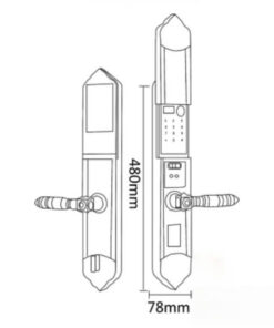 Khóa cửa vân tay đại sảnh HYUNDAI HY-SLC8817 Gold