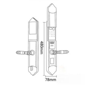 Khóa cửa vân tay đại sảnh HYUNDAI HY-SLC8817 Gold