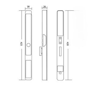 Khóa vân tay cửa nhôm tự động, chống nước Hyundai HY-SLS005 Black