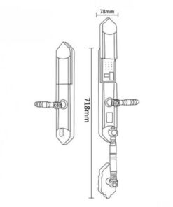 Khóa cửa vân tay tân cổ điển HYUNDAI HY-SLC8818 Gold