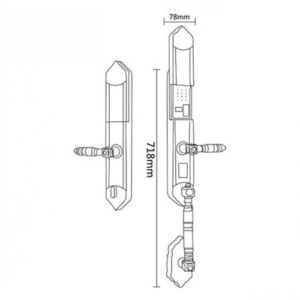 Khóa cửa vân tay tân cổ điển HYUNDAI HY-SLC8818 Gold