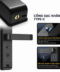 Thiết kế của khoá cửa nhôm kính Hubert CN21 Black