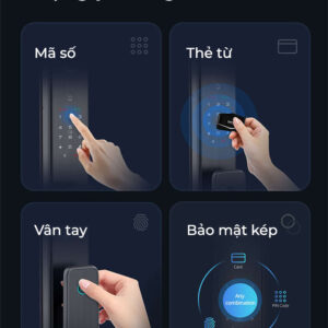 Khóa điện tử cửa gỗ Kaadas Q3 khoa dien tu kaadas q3 5