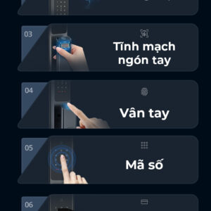 Khóa điện tử cửa gỗ Kaadas Q9-FVP khoa dien tu kaadas q9 fvp 3