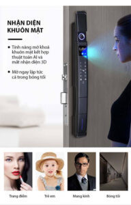 Khoá vân tay nhận diện khuôn mặt LAFFER XD02 Khóa vân tay Laffer XD02