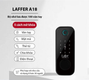 Khoá vân tay cửa cổng 1 mặt LAFFER A18 Khóa vân tay cửa cổng Laffer 1 mặt A18