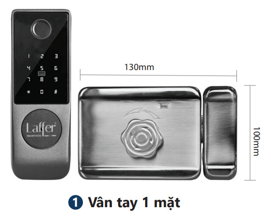 Các mẫu khóa cửa cổng giá rẻ đẹp đáng tham khảo hiện nay khóa vân tay cửa cổng Laffer A11