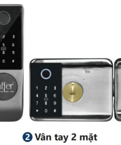 khóa vân tay cửa cổng 2 mặt Laffer A11