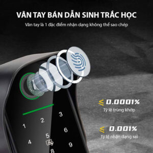 Khoá vân tay cửa cổng 2 mặt LAFFER A18 Khóa vân tay cửa cổng Laffer A18