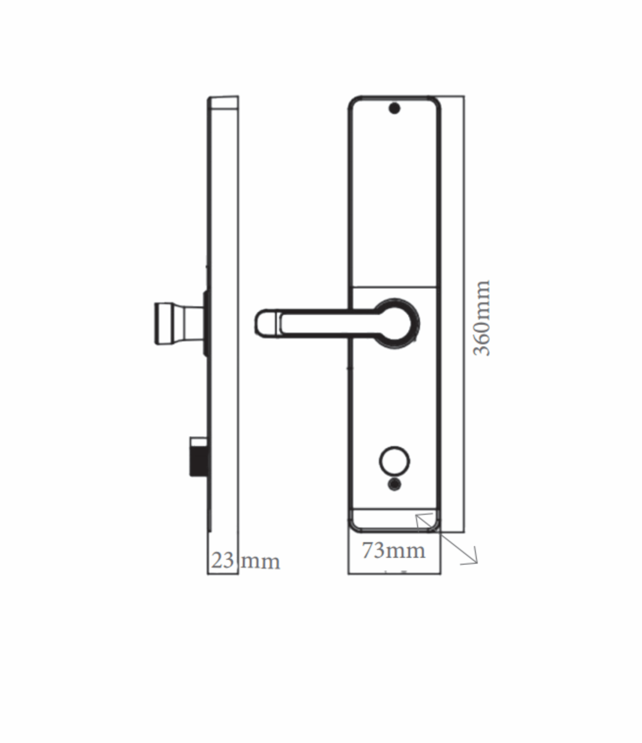 Bản vẽ Khóa điện tử Avolock AV 67 Bản vẽ Khóa điện tử Avolock AV 67