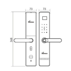 Khóa điện tử cửa gỗ DEMAX EL-C619 BN
