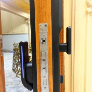 Khóa điện tử cửa gỗ DEMAX EL966 VF CNC DEMAX EL966 VF CNC Đen Nano hình ảnh thực tế