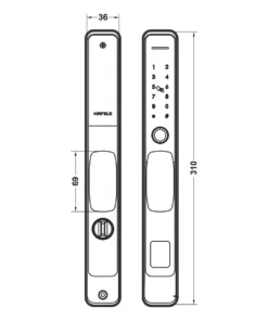 Khóa điện tử Hafele DL6600 cửa trượt