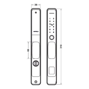 Khóa điện tử Hafele DL6600 cửa trượt