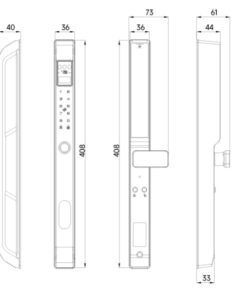 Kích thước khóa vân tay Avolock AN 387