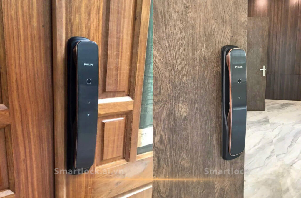 Thi công lắp đặt khóa cửa vân tay Philips