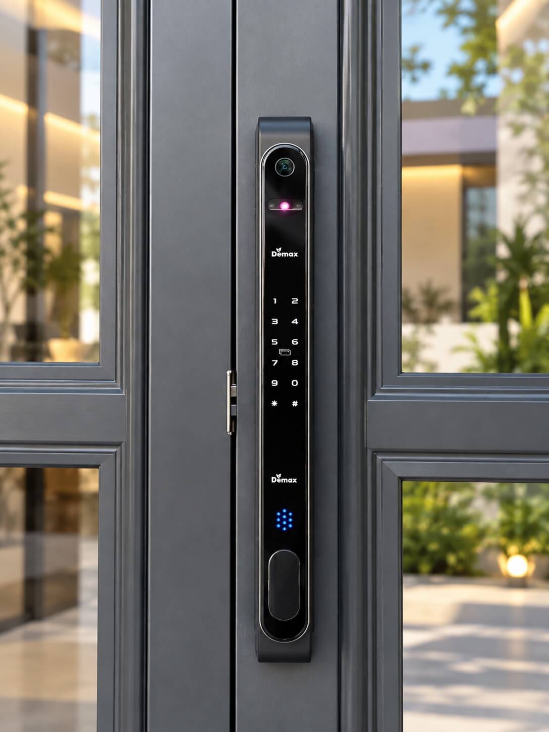 Tiêu Chuẩn Kỹ Thuật Khi Chọn Mua Khóa Cửa Nhôm Face ID Hình ảnh dịch vụ lắp khoá cửa nhôm DEMAX EL998 CNC