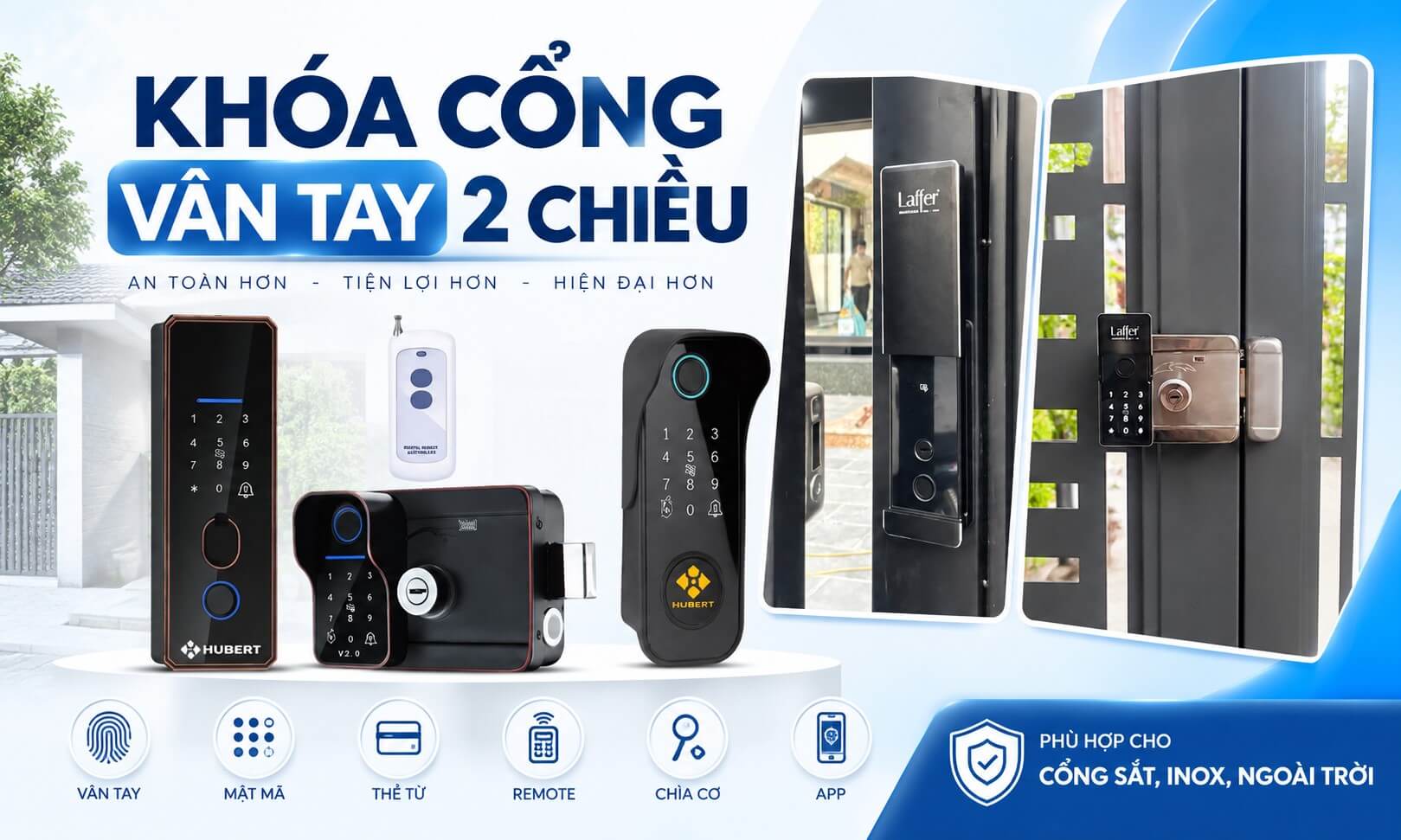Còn dùng khóa cơ? Khóa cổng vân tay 2 chiều sẽ khiến bạn đổi ý