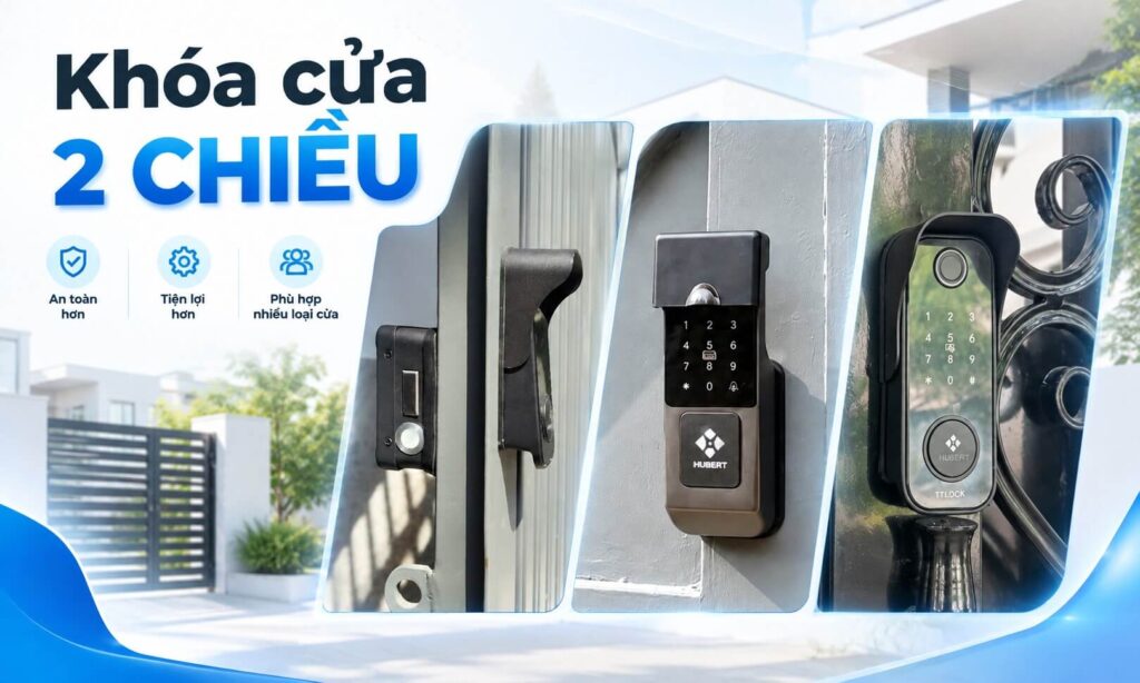 Khóa cửa 2 chiều mở hai phía dùng cho cửa chính, cửa cổng nhà