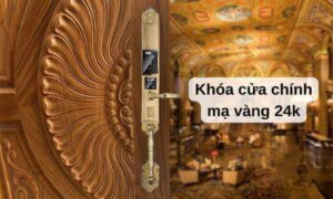 Khóa cửa chính mạ vàng 24k nâng tầm an toàn và đẳng cấp sống Khóa cửa chính mạ vàng 24k