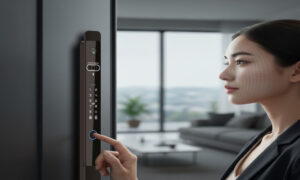 Mua khóa cửa nhôm Face ID chính hãng giá tốt lắp đặt tận nơi Khóa cửa nhôm Face ID