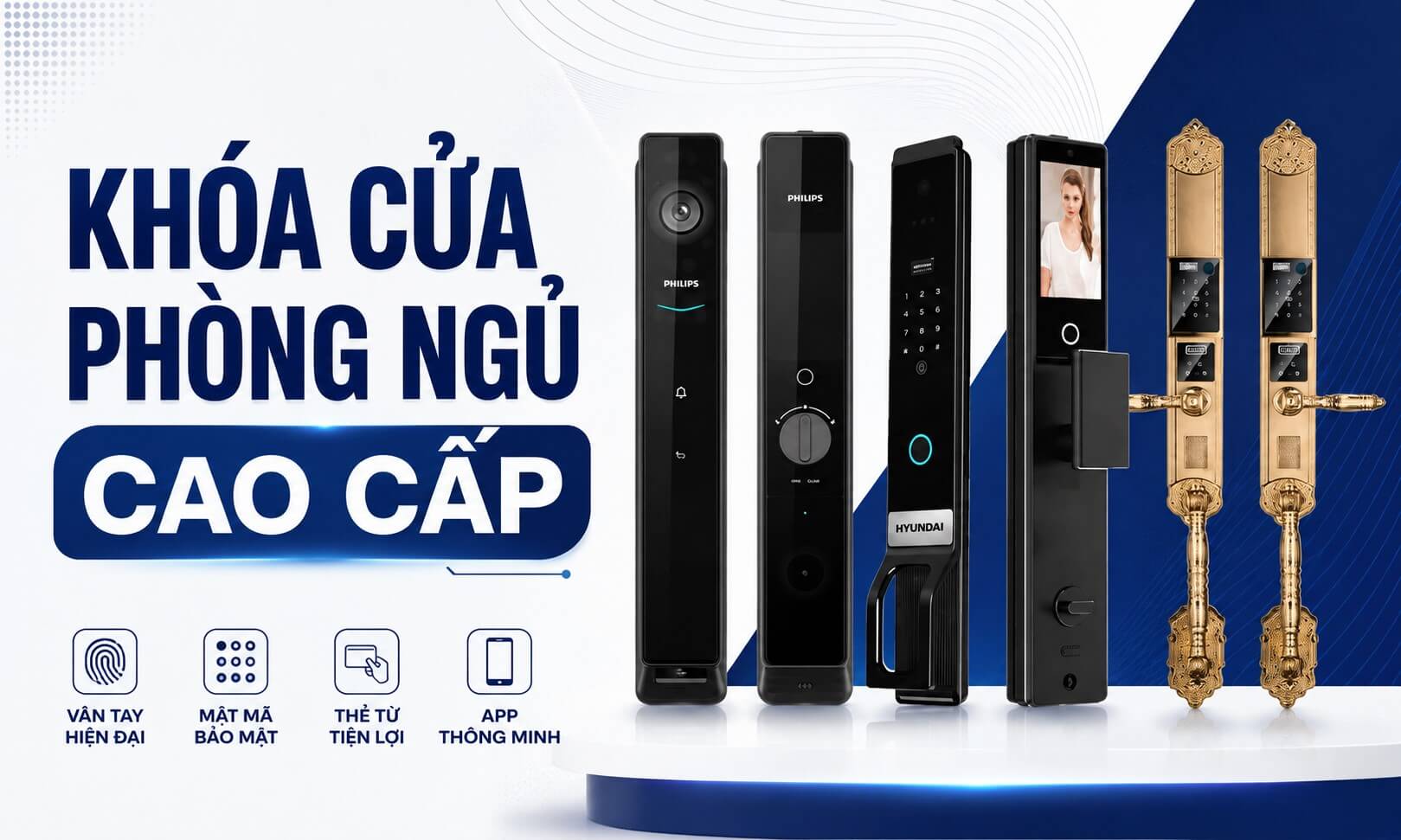 Khóa cửa phòng ngủ cao cấp, mẫu đẹp, giá tốt, miễn phí lắp đặt