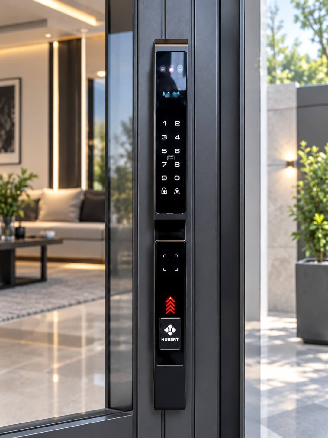 Giới Thiệu Một Số Mẫu Khóa Thẻ Từ Cửa Nhôm Bán Chạy Hình ảnh Khóa điện tử Hubert HB CNI6F TITAN