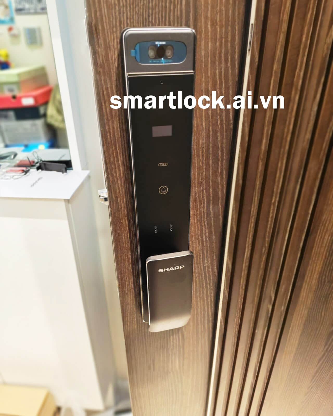 Khóa điện tử cửa gỗ SHARP S5FV CNC