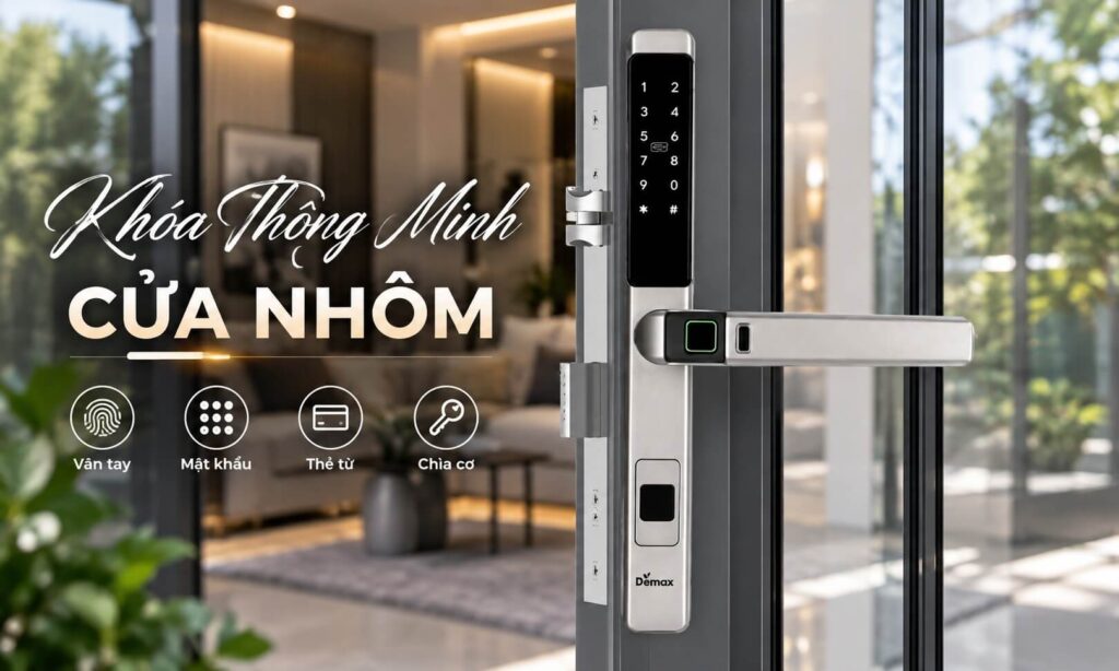 Khóa thông minh cửa nhôm giá rẻ, lắp đặt tận nơi Khóa thông minh cửa nhôm giá rẻ, lắp đặt tận nơi