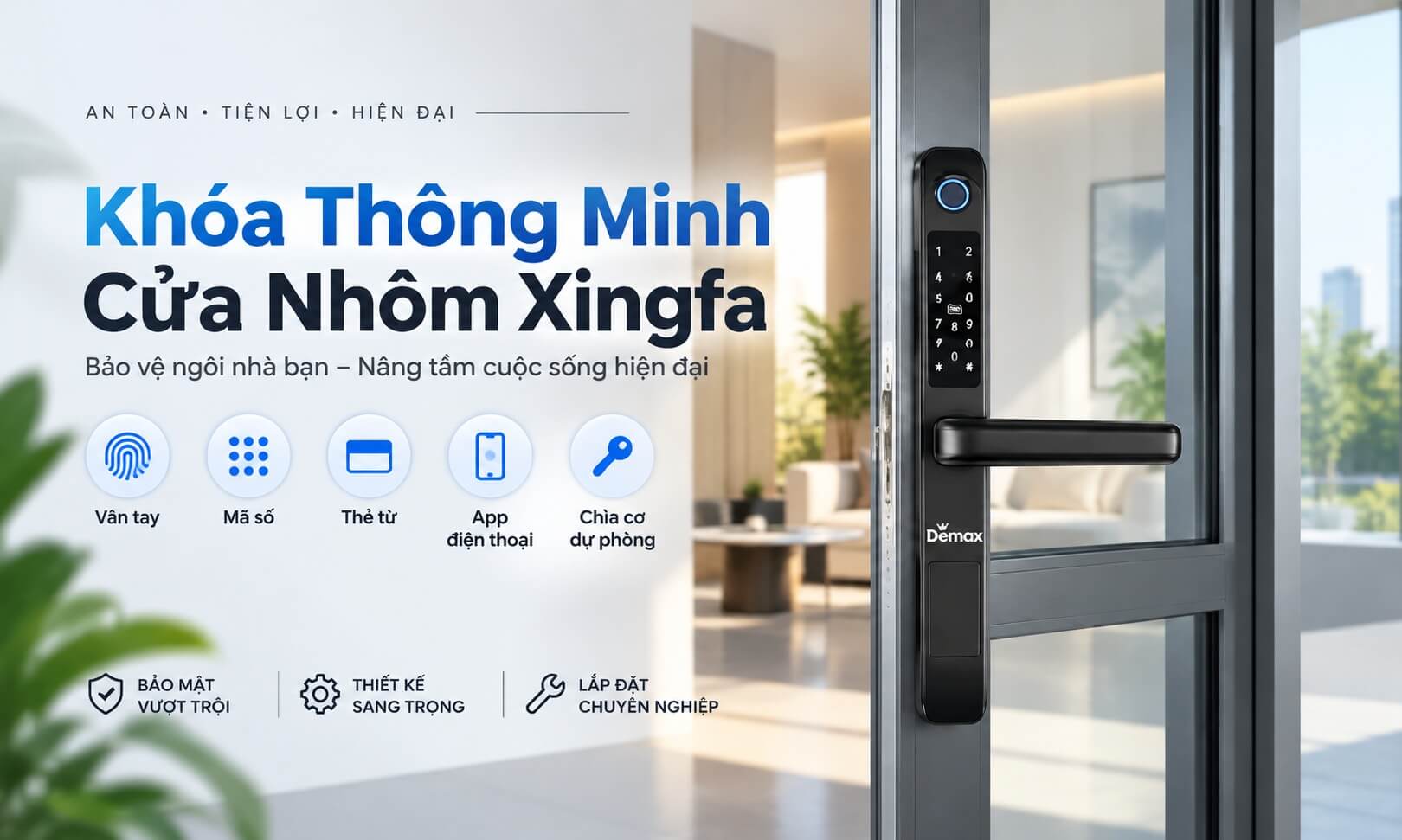 Gợi ý 5 mẫu khóa thông minh cửa nhôm Xingfa nên mua hiện nay Gợi ý 5 mẫu khóa thông minh cửa nhôm Xingfa nên mua hiện nay