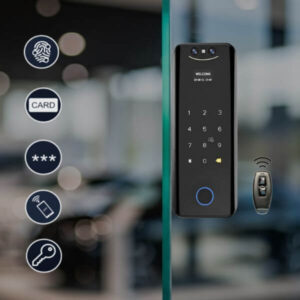 Top các mẫu khóa cửa kính cường lực tốt, bền nhất hiện nay Khóa vân tay AVOLOCK AK-28