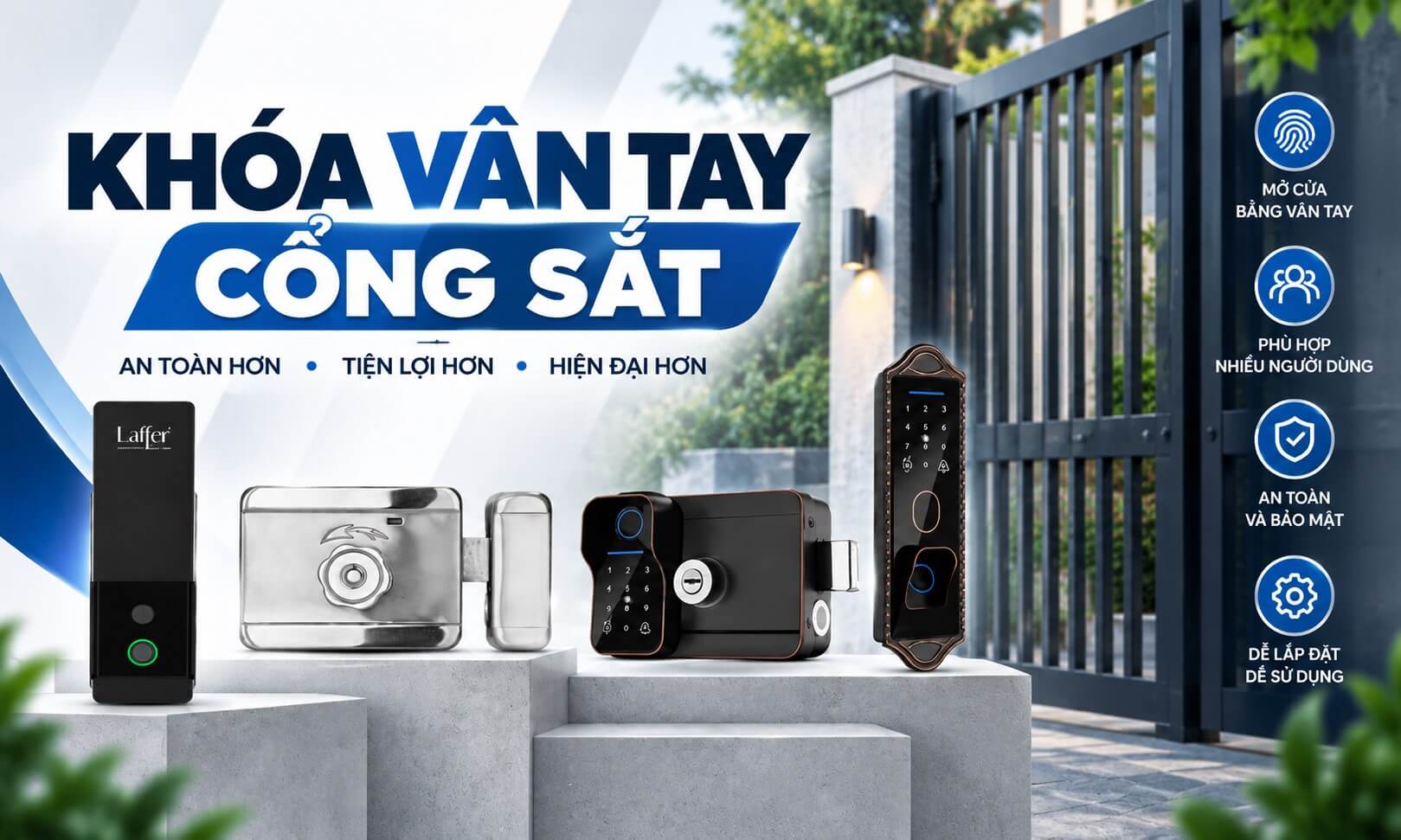 Khóa Vân Tay Cho Cổng Sắt Có Gì Khác Khóa Thông Thường