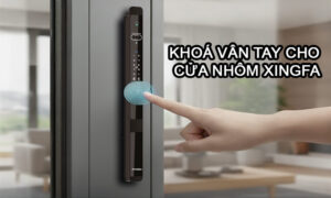 Khoá vân tay cho cửa nhôm xingfa hot trend dẫn đầu Khoá vân tay cho cửa nhôm Xingfa