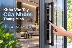 Thumnail về Khoá vân tay cửa nhôm kính cao cấp, chống nước